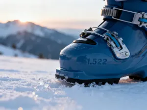 Wysokiej jakości kijki do nordic walking na leśnej ścieżce w jesiennej scenerii o złotym świetle.