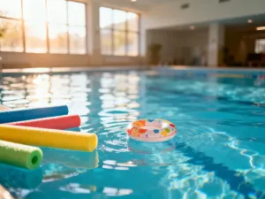 Piłka do piłki ręcznej na parkiecie hali sportowej z rozmytą tablicą taktyczną z ustawieniami obronnymi w tle.